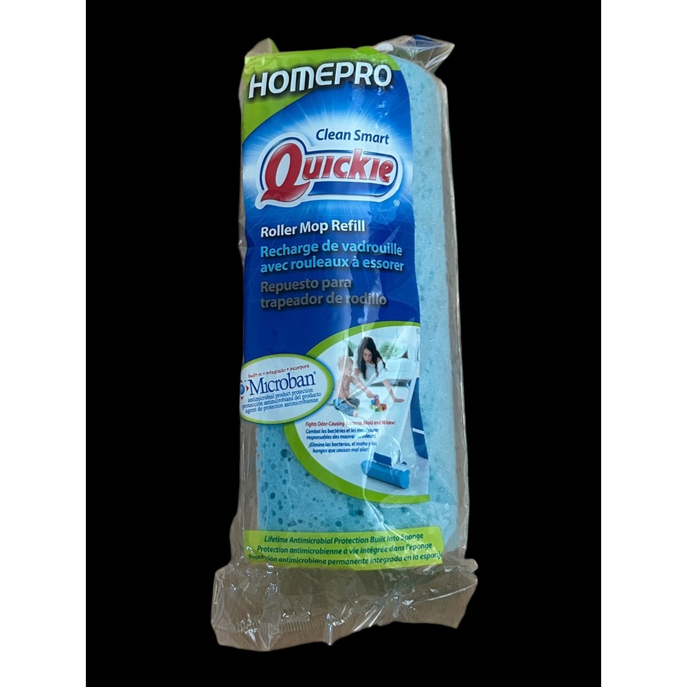 Quickie Roller Mop Refill with Microban Blue Sponge Type M 0582MB HomePro